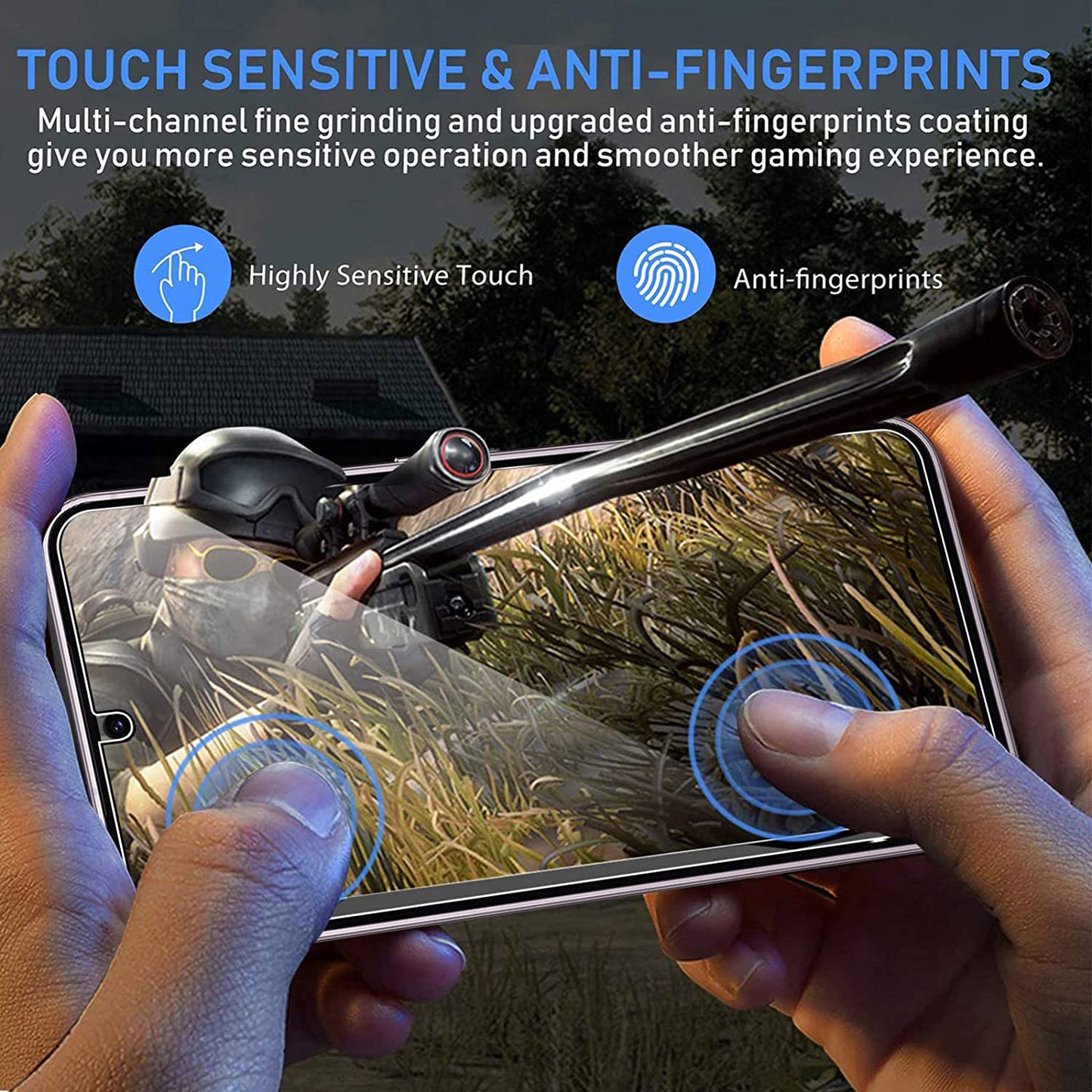 For Samsung Galaxy S23+ 2.5D Arc Edge Tempered Glass Film HD Screen Protector with Black Frame Lens Film