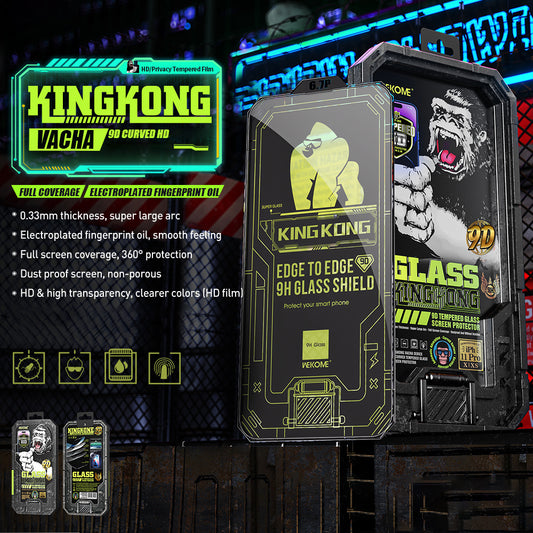 WEKOME King Kong Vacha Series For iPhone 13 / 13 Pro / 14 9D Curved High Aluminum-silicon Glass Screen Protector Ultra Clear Protective Film