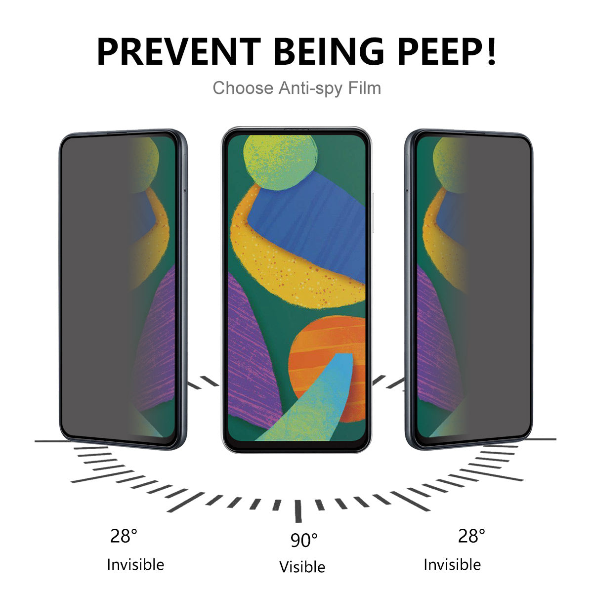 For Samsung Galaxy A34 5G Full Coverage Anti-Scratch Screen Protector Anti-Peep Tempered Glass Film