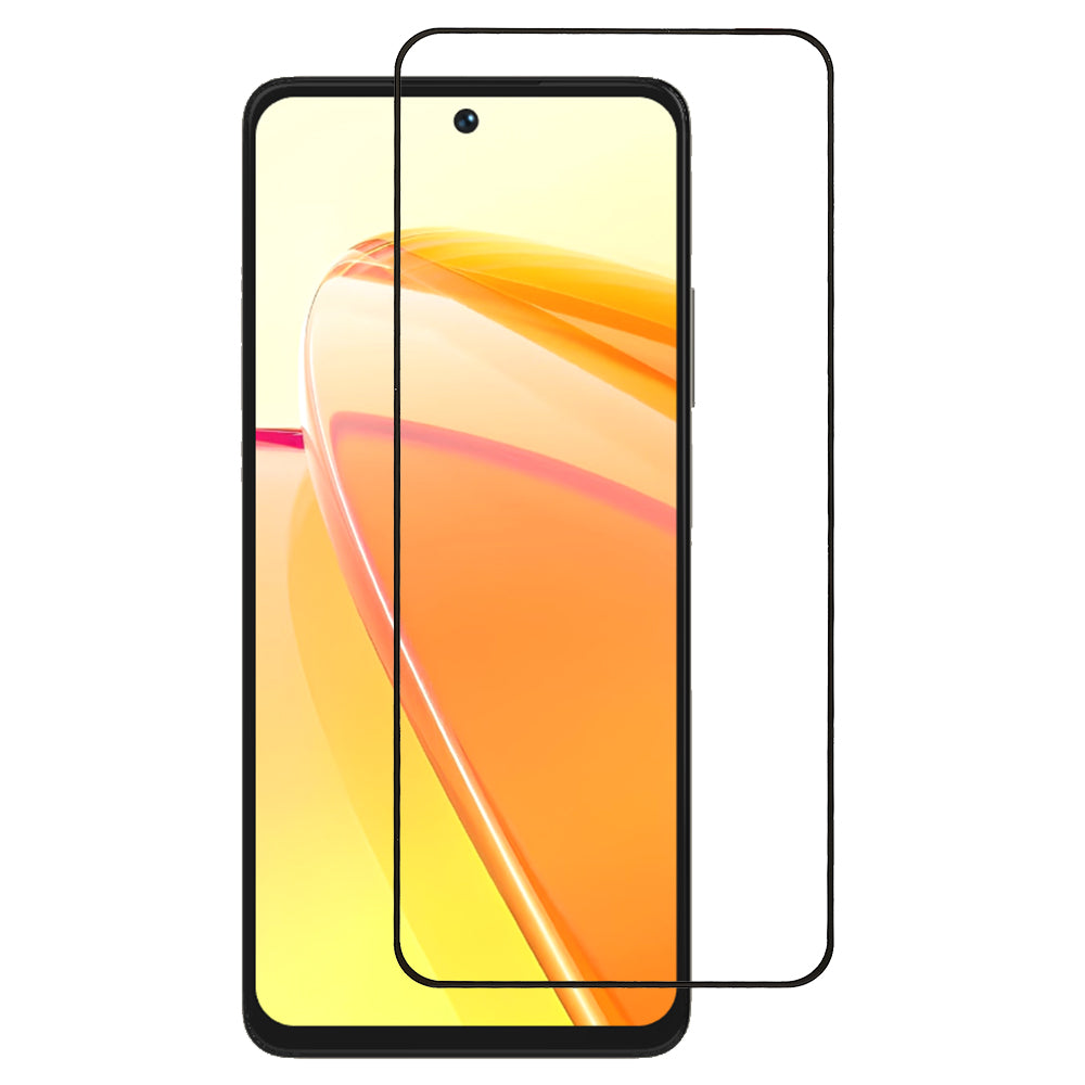 Tempered Glass Screen Film for for Realme C55 , Black Edge HD Clear Silk Printing Full Glue Screen Protector