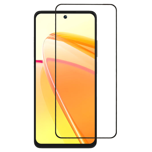 Tempered Glass Screen Film for for Realme C55 , Black Edge HD Clear Silk Printing Full Glue Screen Protector