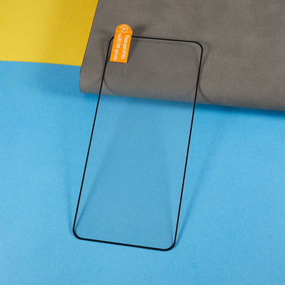 Tempered Glass Screen Film for for Realme C55 , Black Edge HD Clear Silk Printing Full Glue Screen Protector