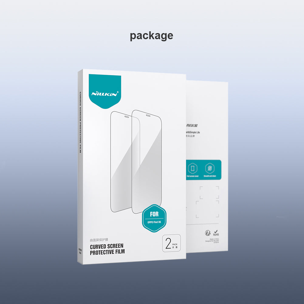 NILLKIN 2PCS Curved Screen Film for Oppo Find X6 Full Glue Ultra Clear PMMA Screen Protector