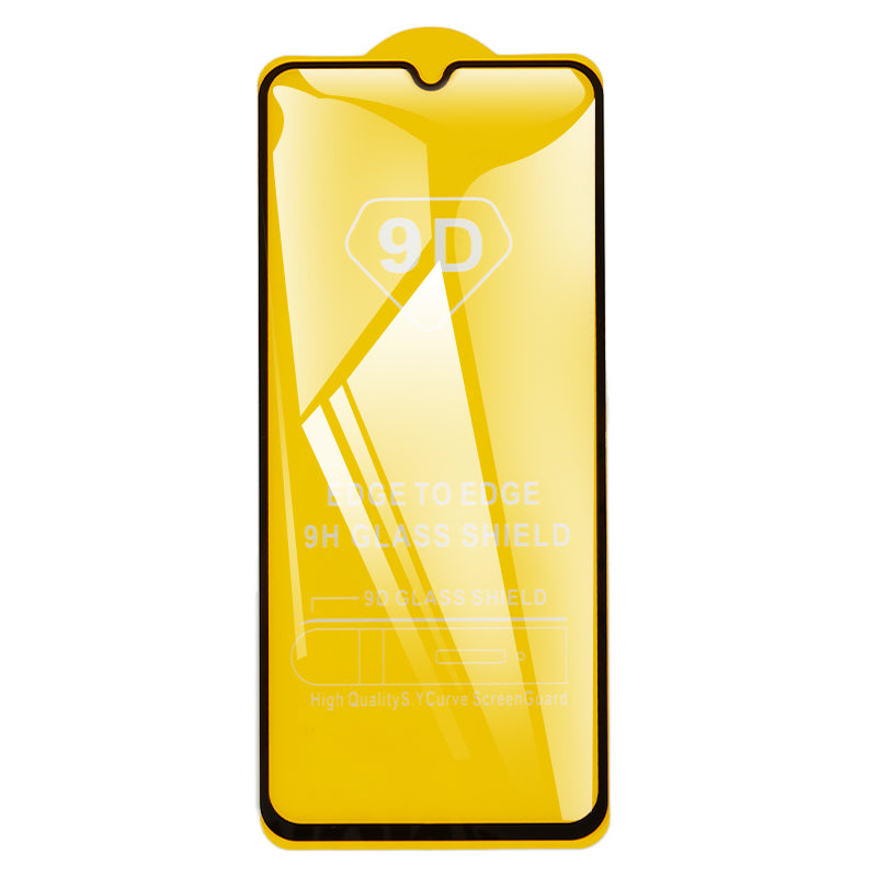 For Xiaomi Poco C55 4G Silk Printing 9D Tempered Glass Film Side Glue Full Coverage Phone Screen Protector