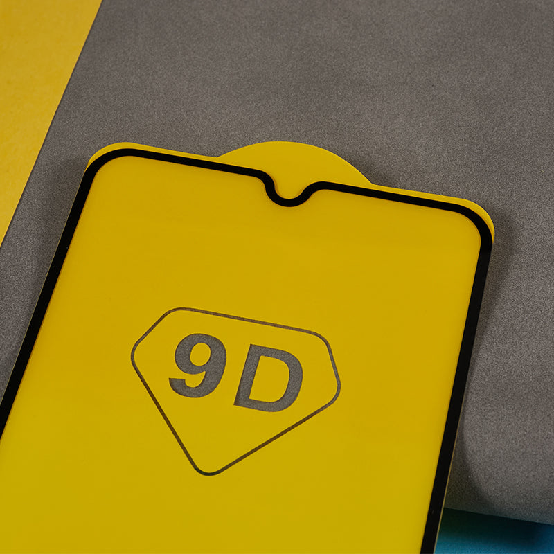 For Xiaomi Poco C55 4G Silk Printing 9D Tempered Glass Film Side Glue Full Coverage Phone Screen Protector