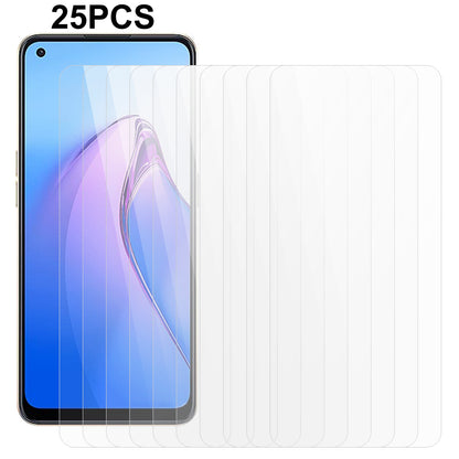 25PCS For Oppo Reno8 4G Full Glue Tempered Glass Film Anti-scratch HD Clear Phone Screen Protector