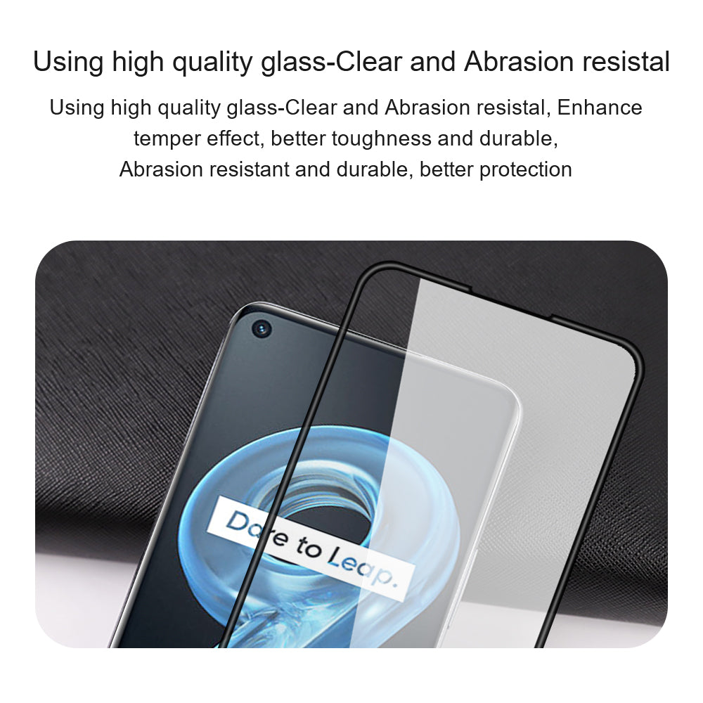 AMORUS For Realme 10 4G Tempered Glass Silk Printing Full Glue Phone Full Screen Protector