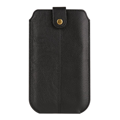 Genuine Cow Leather Belt Case for Universal 6.1-inch Phone Card Holder Cell Phone Holster Pouch with Belt Clip