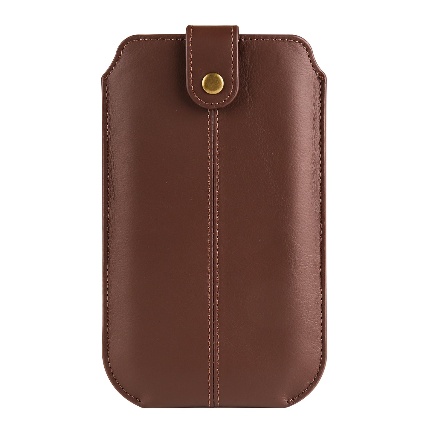 Genuine Cow Leather Cell Phone Case for 6.7-inch Phone ID Card Belt Holder Pouch Cover