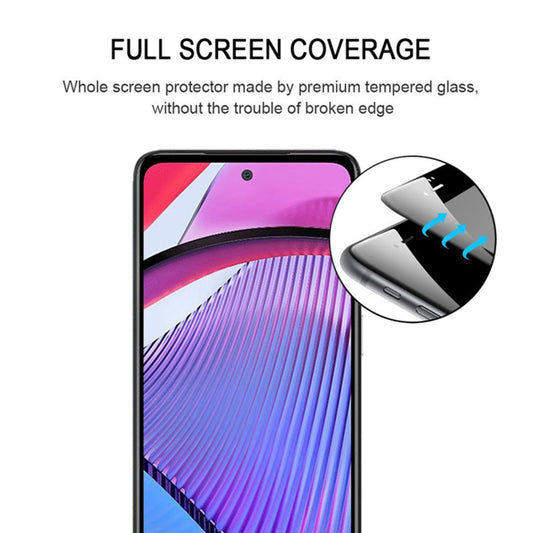 For Moto G Power 5G Tempered Glass Screen Protector Silk Printing Full Glue Full Cover Film