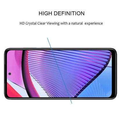 For Moto G Power 5G Tempered Glass Screen Protector Silk Printing Full Glue Full Cover Film