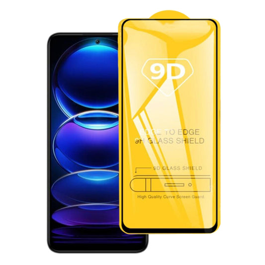 Screen Protector for Xiaomi Redmi Note 12 5G (China) / (India) / (Global) / Poco X5 5G , Full Cover Silk Printing Side Glue 9D Tempered Glass Film