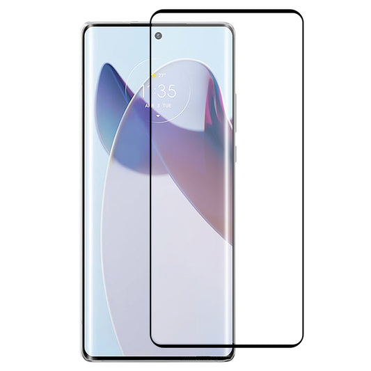 For Motorola Moto X30 Pro 5G / Edge 30 Ultra 5G Black Edge Silk Printing Tempered Glass Film Full Glue Full Screen Protector