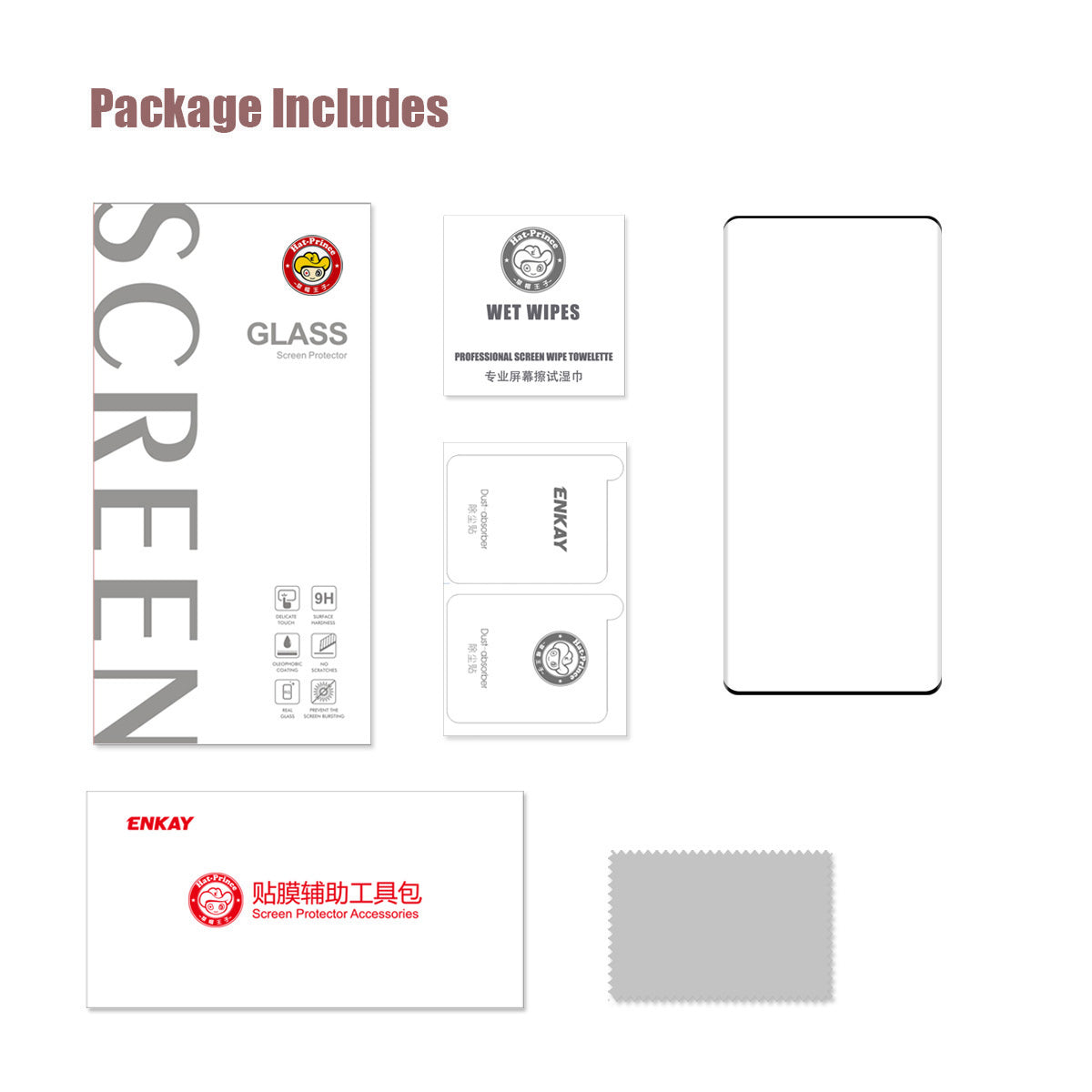 ENKAY HAT PRINCE For Honor X9a 5G / X40 5G / Magic5 Lite 5G 3D Curved Full Screen Protector Side Glue Tempered Glass Film