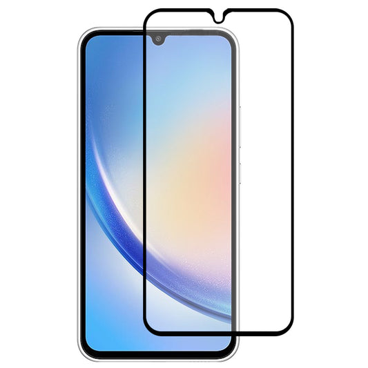 For Samsung Galaxy A34 5G Matte Full Glue Tempered Glass Film Black Edge Silk Printing Full Screen Protector
