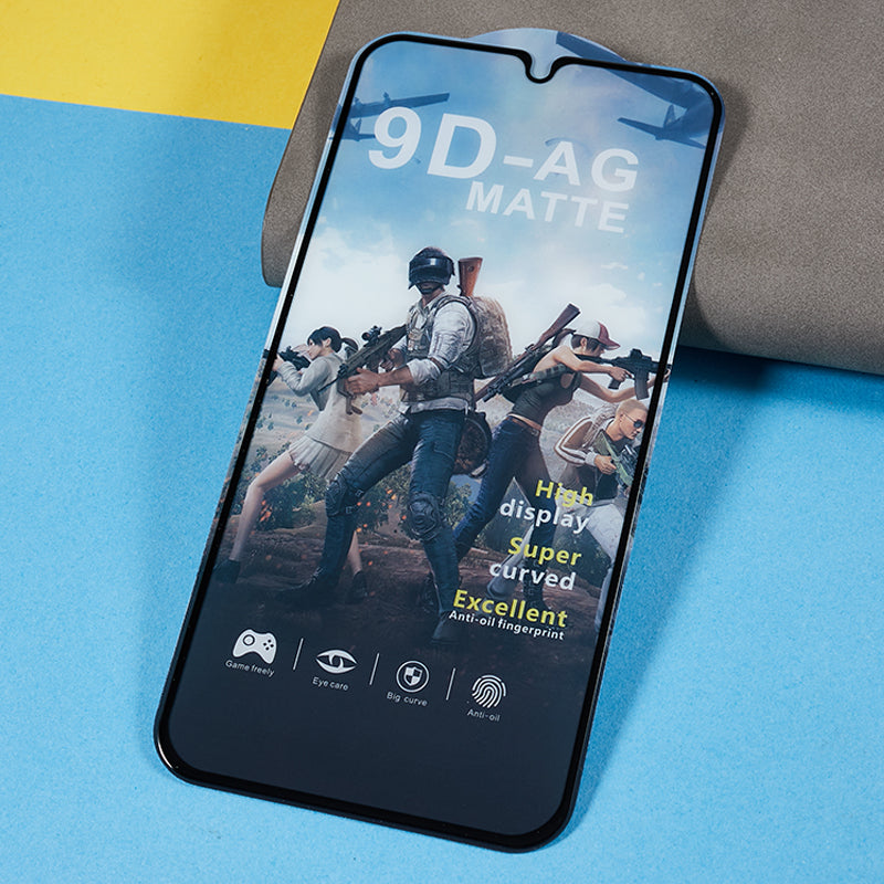 For Samsung Galaxy A34 5G Matte Full Glue Tempered Glass Film Black Edge Silk Printing Full Screen Protector