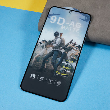 For Samsung Galaxy A54 5G Matte Anti-fingerprint Silk Printing Full Screen Protector Full Glue Tempered Glass Film