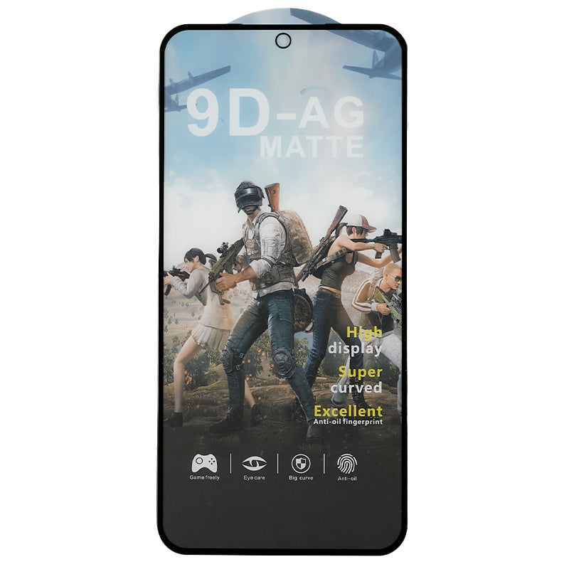 For Samsung Galaxy A54 5G Matte Anti-fingerprint Silk Printing Full Screen Protector Full Glue Tempered Glass Film