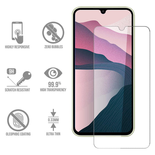 For Samsung Galaxy A34 5G 2.5D Arc Edge Tempered Glass Film Fingerprint Free HD Screen Protector