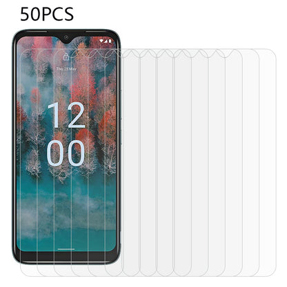 50PCS For Nokia C12 4G / C12 Pro / C12 Plus Shockproof Tempered Glass Film HD Clear Mobile Phone Screen Protector
