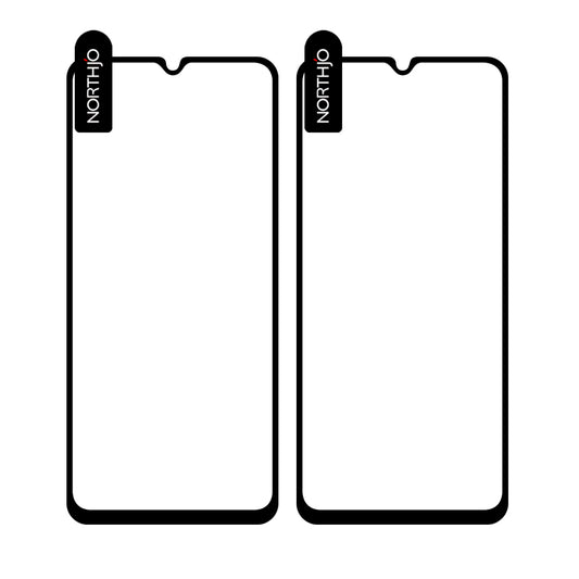 NORTHJO 2Pcs A+ For Samsung Galaxy A24 4G Silk Printing Full Screen Protector 0.3mm 2.5D High Aluminum-silicon Glass Film