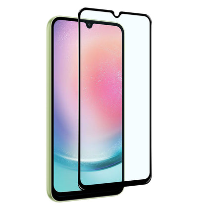 NORTHJO 2Pcs A+ For Samsung Galaxy A24 4G Silk Printing Full Screen Protector 0.3mm 2.5D High Aluminum-silicon Glass Film