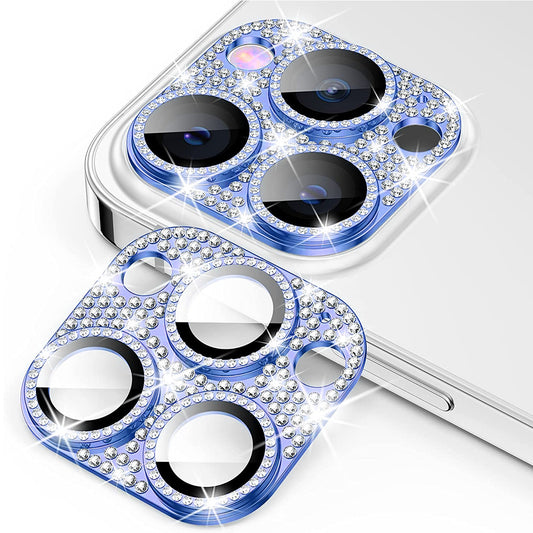 ENKAY HAT PRINCE For iPhone 12 Pro Max Rhinestone Decor Camera Lens Protector Aluminum Alloy+Tempered Glass Phone Back Lens Film