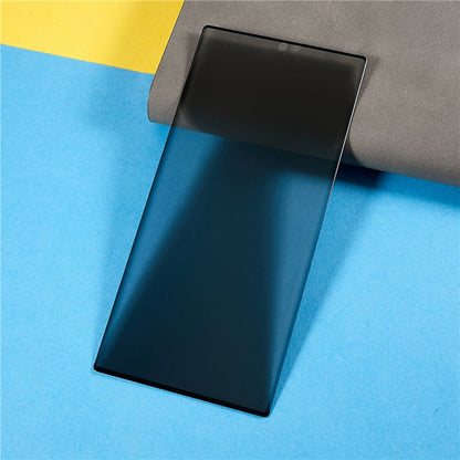 For Samsung Galaxy S23 Ultra Privacy Screen Protector Full Cover Side Glue Silk Printing High Aluminium-silicon Glass Film (Support Fingerprint Unlock)