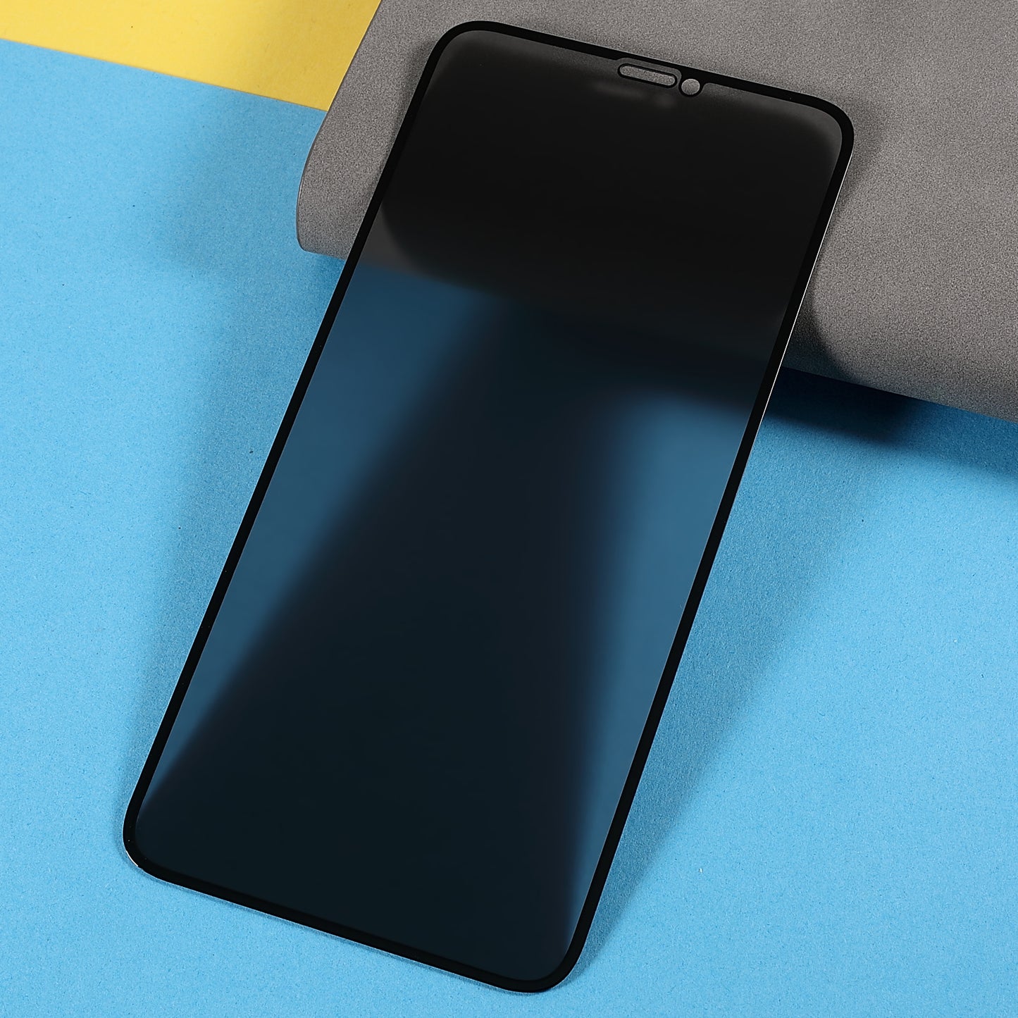 For iPhone 11 Pro Silk Printing Anti-peep Screen Protector High Aluminium-silicon Glass Full Cover Full Glue Film