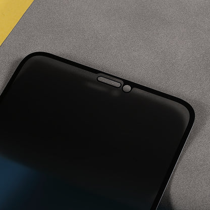 For iPhone 11 Pro Silk Printing Anti-peep Screen Protector High Aluminium-silicon Glass Full Cover Full Glue Film