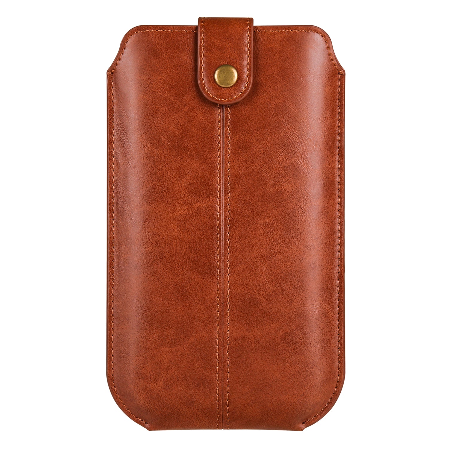 Crazy Horse Texture PU Leather Phone Belt Pouch for Cell Phones Universal Waist Phone Holster Bag with Card Layer