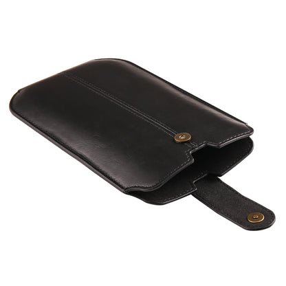Crazy Horse Texture PU Leather Phone Belt Pouch for Cell Phones Universal Waist Phone Holster Bag with Card Layer