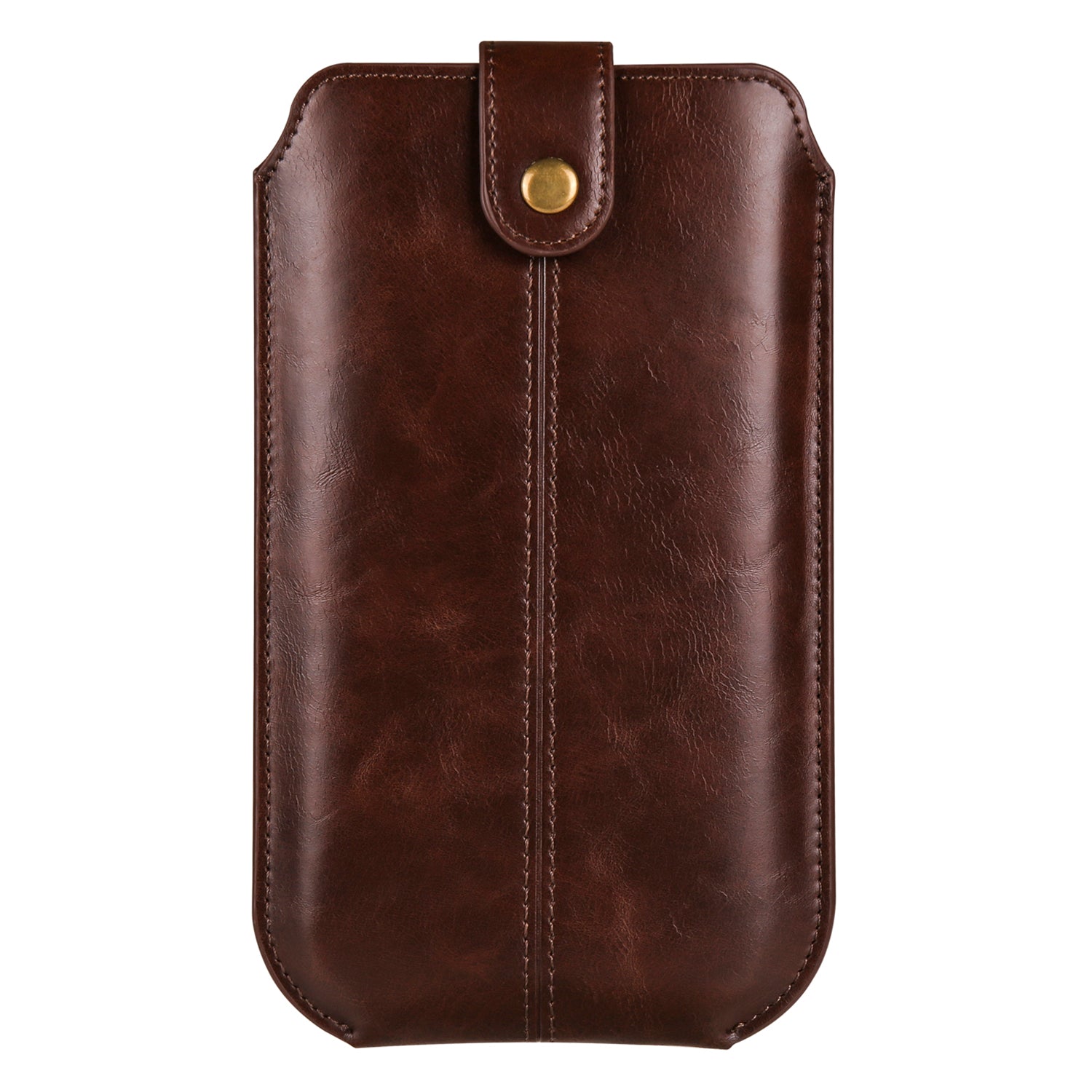 Crazy Horse Texture PU Leather Phone Belt Pouch for Cell Phones Universal Waist Phone Holster Bag with Card Layer