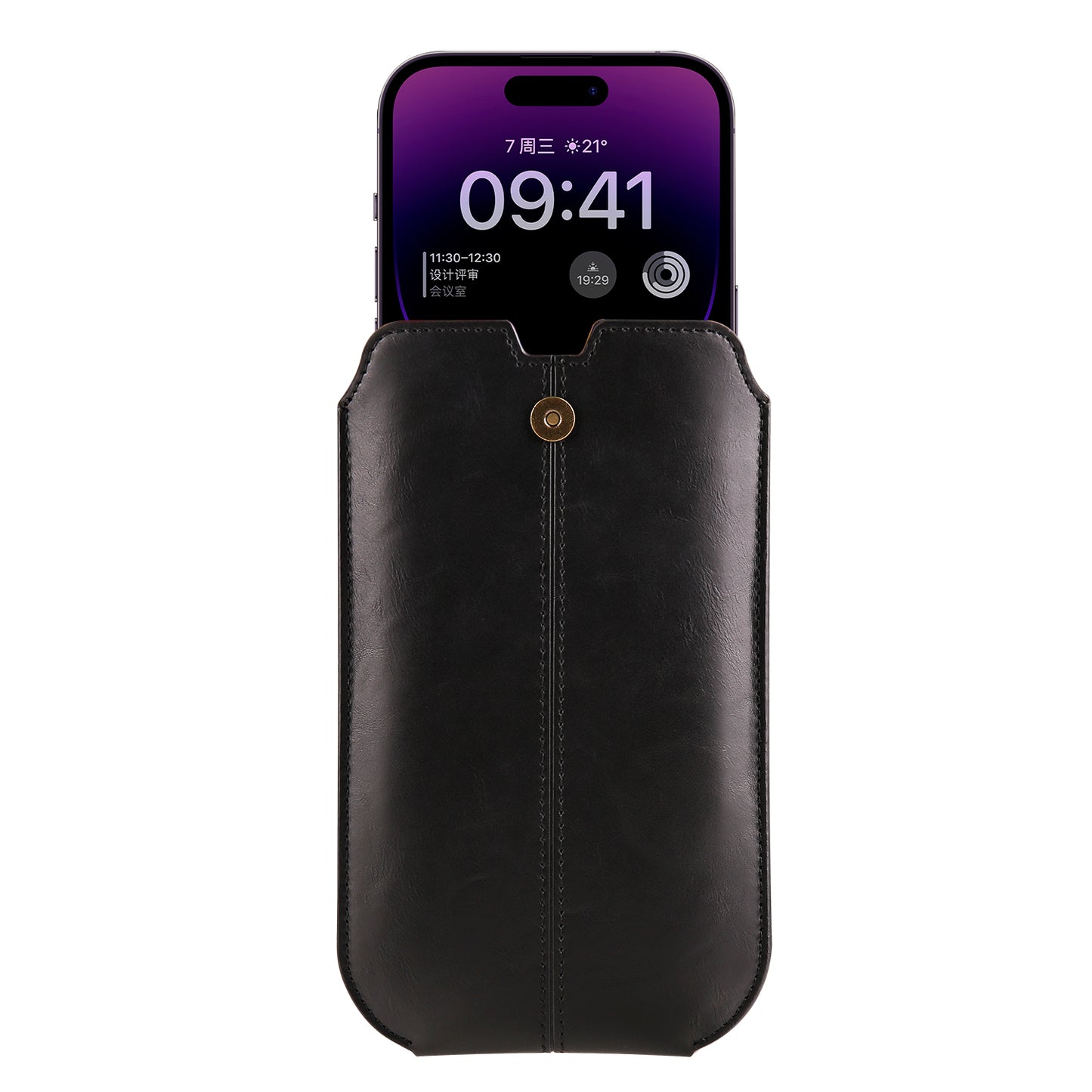 Crazy Horse Texture PU Leather Phone Belt Pouch for Cell Phones Universal Waist Phone Holster Bag with Card Layer