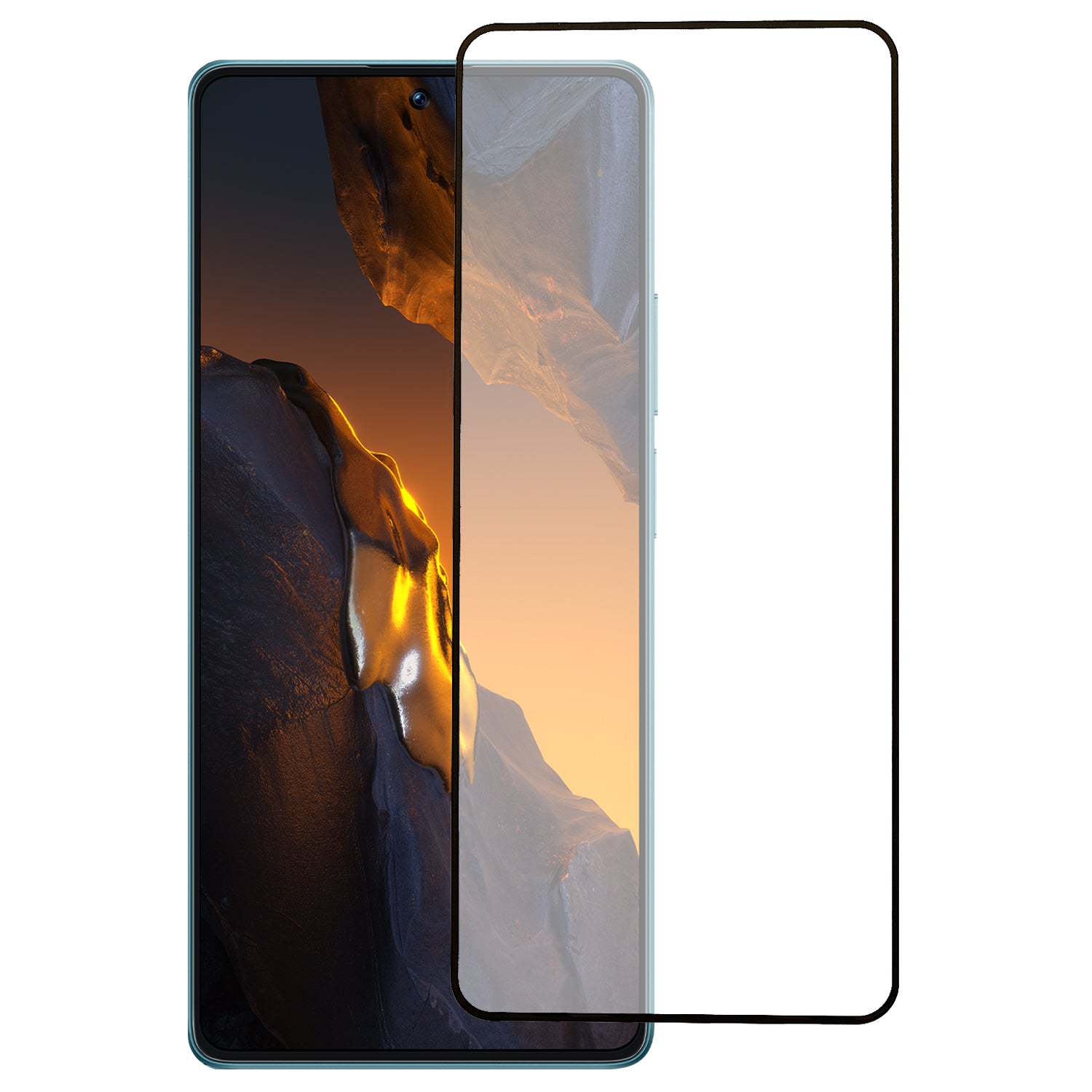 For Xiaomi Poco F5 5G / Redmi Note 12 Turbo Silk Printing Tempered Glass Film Full Glue  Phone Full Screen Protector