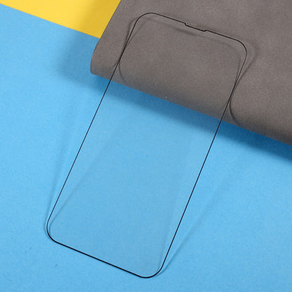 For iPhone 15 Plus Full Coverage Screen Protector Dust-proof High Aluminium-silicon Glass Silk Printing Film