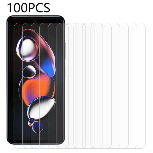 100PCS For Xiaomi Redmi Note 11T Pro 5G / Note 11T Pro+ 5G / Poco X4 GT 5G / Redmi K50i 5G / Note 12T Pro 5G Clear Tempered Glass Screen Film