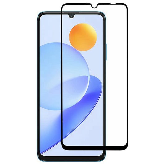 For Honor Play7T 5G Silk Printing Tempered Glass Film Full Glue Phone Full Screen Protector