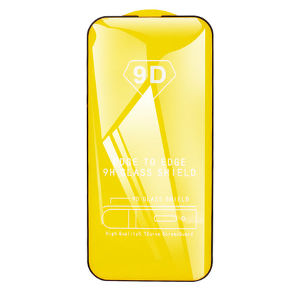 For iPhone 15 Pro Tempered Glass Screen Protector Full Coverage HD Clear Side Glue 9D Film