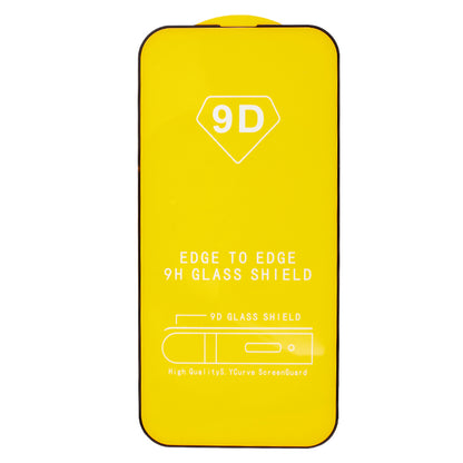 For iPhone 15 Pro Tempered Glass Screen Protector Full Coverage HD Clear Side Glue 9D Film