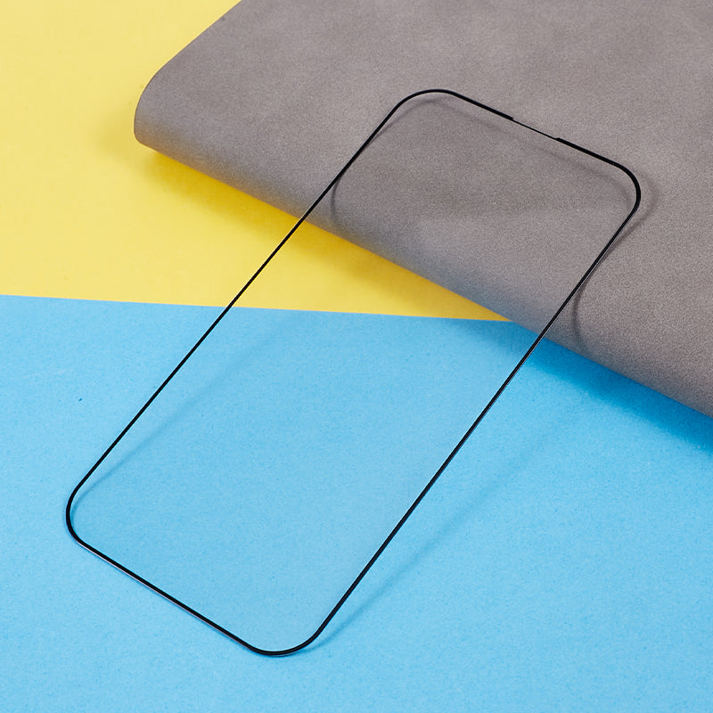 For iPhone 15 Pro Tempered Glass Screen Protector Full Coverage HD Clear Side Glue 9D Film