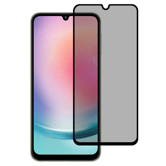 For Samsung Galaxy A24 4G Anti-Spy Curved Full Screen Protector Black Edge Tempered Glass Anti-scratch Film