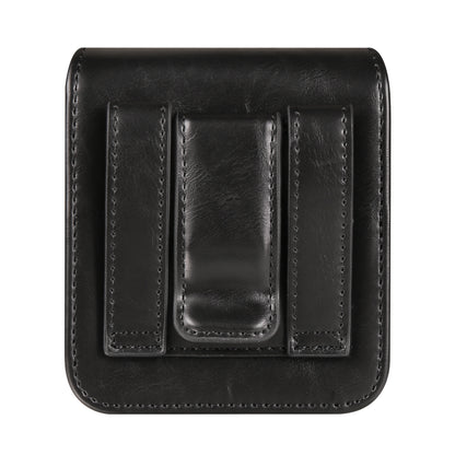 For Samsung Galaxy Z Flip3 5G / Z Flip4 5G / Z Flip5 5G Crazy Horse PU Leather Phone Belt Bag Wasit Phone Holster Pouch