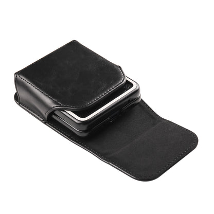 For Samsung Galaxy Z Flip3 5G / Z Flip4 5G / Z Flip5 5G Crazy Horse PU Leather Phone Belt Bag Wasit Phone Holster Pouch