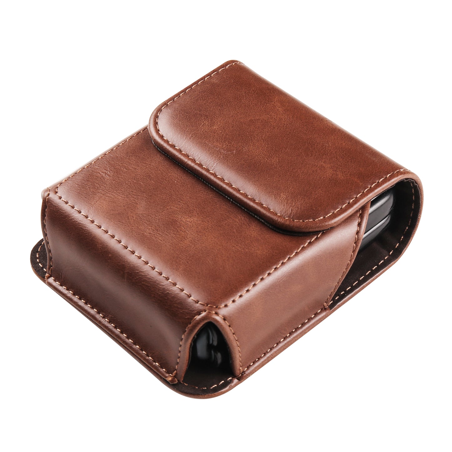 For Samsung Galaxy Z Flip3 5G / Z Flip4 5G / Z Flip5 5G Crazy Horse PU Leather Phone Belt Bag Wasit Phone Holster Pouch