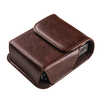 For Samsung Galaxy Z Flip3 5G / Z Flip4 5G / Z Flip5 5G Crazy Horse PU Leather Phone Belt Bag Wasit Phone Holster Pouch