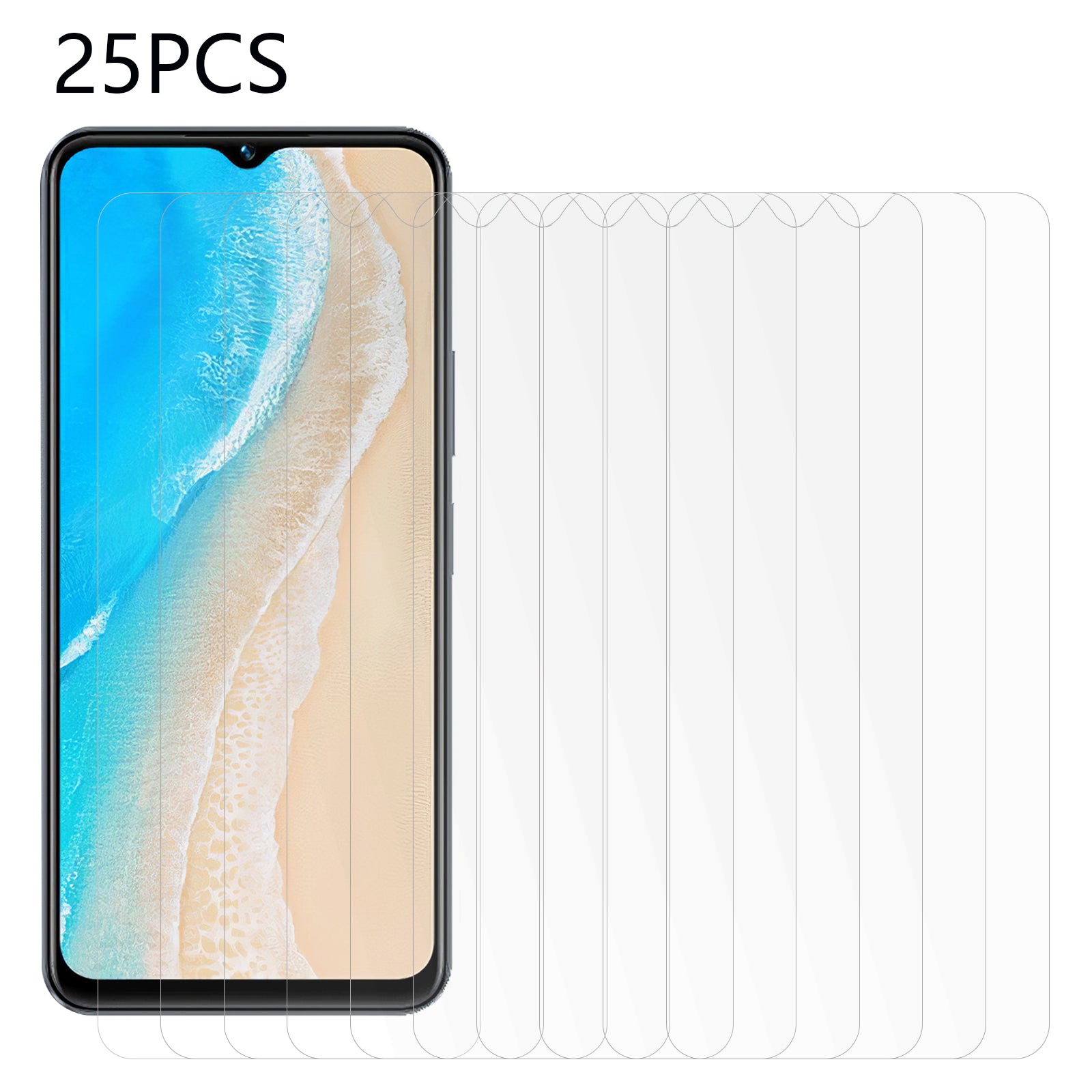 25Pcs For vivo Y35m 5G Tempered Glass Phone Screen Protector Anti-scratch Full Glue Screen Film