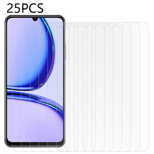 25PCS For Realme C53 4G High Sensitivity Tempered Glass Film HD Clear Dustproof Phone Screen Protector