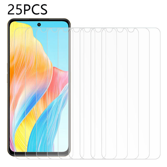 25PCS For Oppo A98 5G Smooth Tempered Glass Film HD Clear Anti-Scratch Cell Phone Screen Protector
