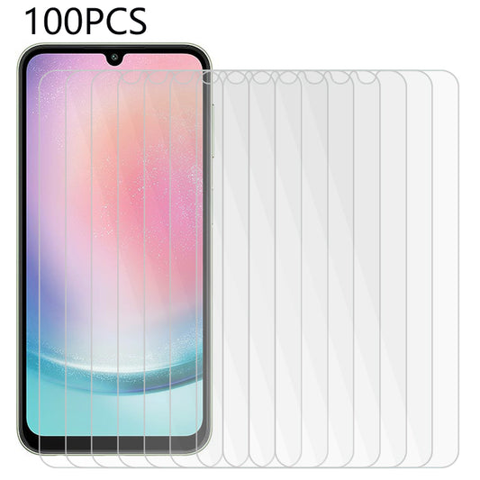 100PCS For Samsung Galaxy A24 4G / A34 5G HD Clear Screen Film Guard Bubble-Free Tempered Glass Protector